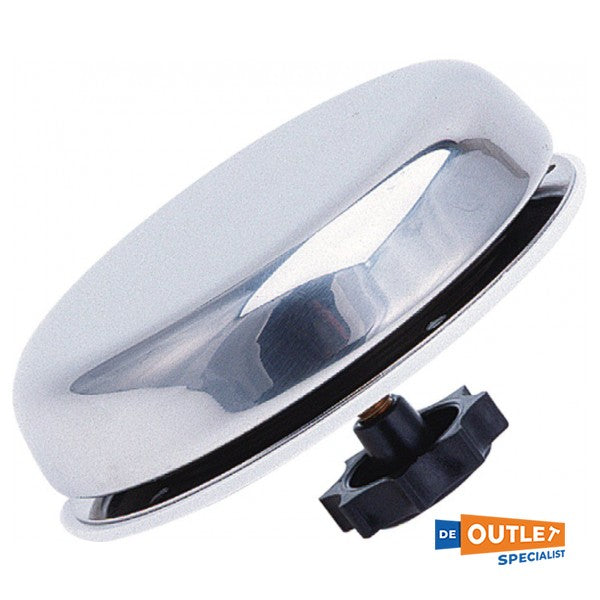 Vefema DV115 ruostumattomasta teräksestä valmistettu kansiluukkutuuletin hopea