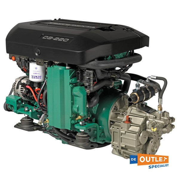 Volvo Penta D3-220 5-sylinder 220 hk Marine dieselmotor Bobtail