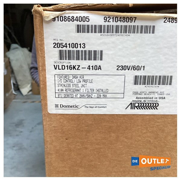 Dometisk dlu16 16.000 btu lav profil airco enhet