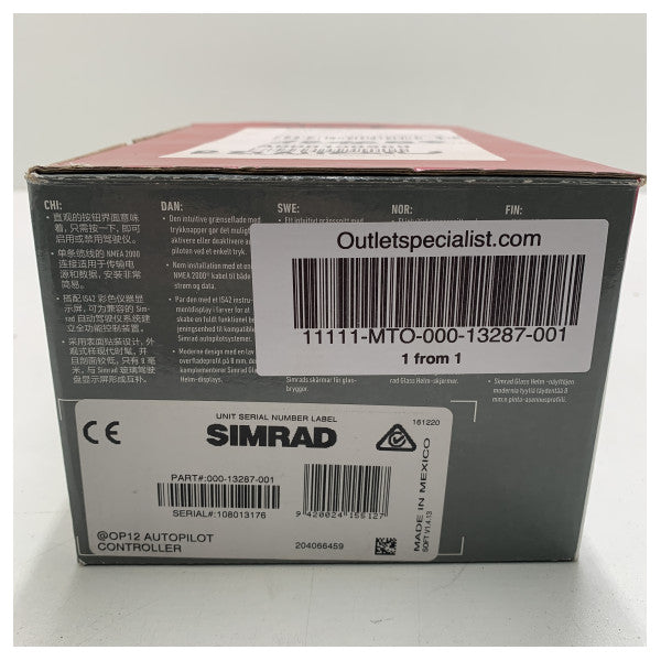 Simrad OP12 NMEA2000 autopilot controller display - 000-13287-001