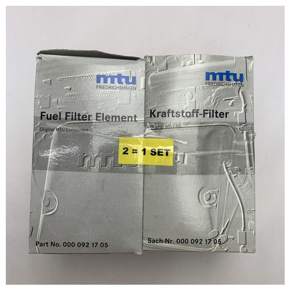 2x MTU 000 092 17 05 fuel filter insert element