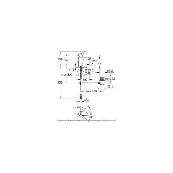 Tab tal-mixer tal-lieva waħda tal-chrome vigor hot | Kesħa - 002-1108