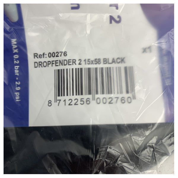 Majoni Dropfender 2-15 x 58 cm черен - 00276