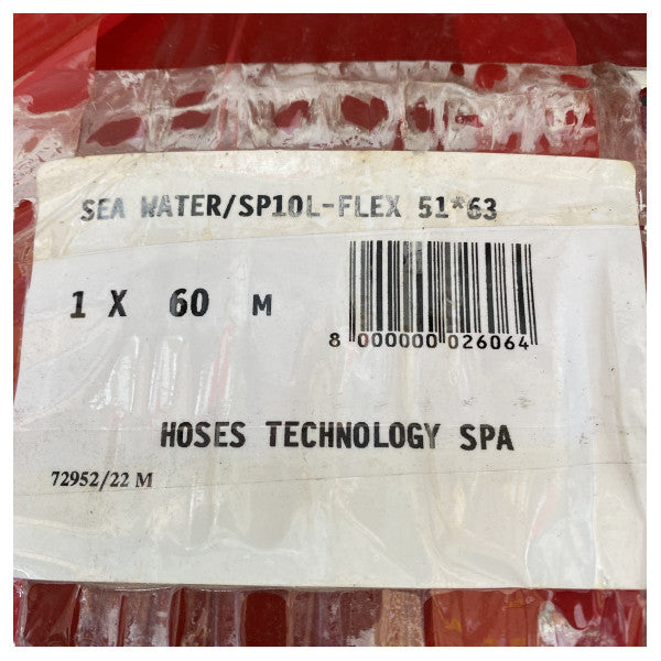 Rol Sea Water SP10L-FLEX Ø51 x 63 mm sea and hot water hose - 60 meter