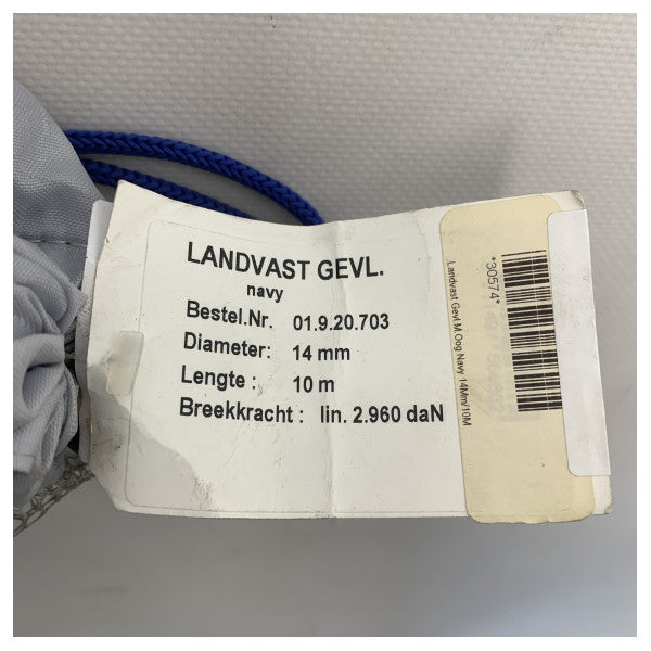 Talamex polyester landvast | land yard 14 mm - 10M blue - 01.9.20.703