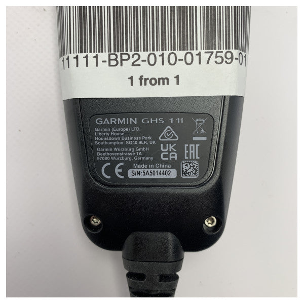 سماعة الهاتف السلكية GHS11I Garmin GHS11I السلكية عن بُعد باللون الأسود - 010-01759-01