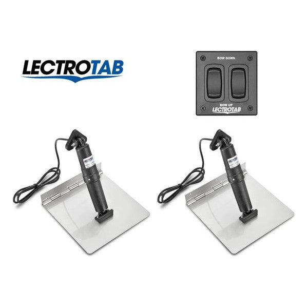 Lectrotab KAF9X9 stainless steel electric trim tab kit 12V