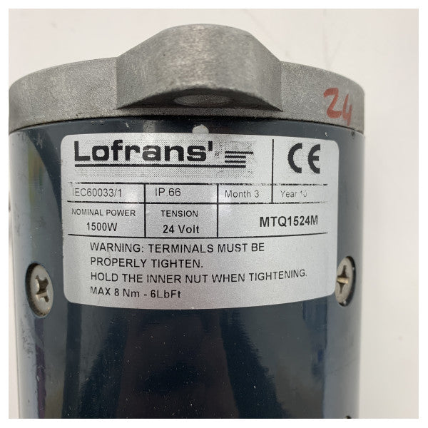 Lofrans windlass electric motor 24V | 1500W -  MTQ1524M