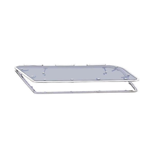 Nemo aluminium white coated opening flybridge hatch