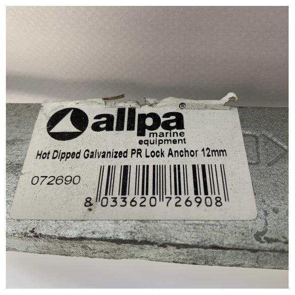 Άγκυρα Allpa γαλβανισμένη τύπου Danforth 12 KG - 072690