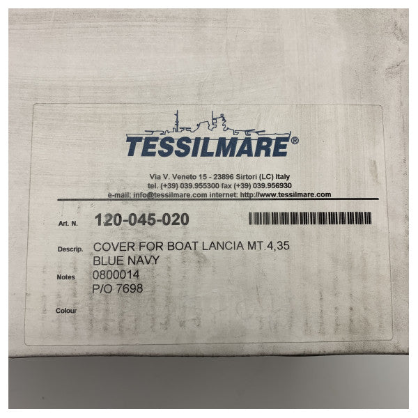 Tesssilmare açık tekne bağlama örtüsü 450 x 190 - 120-045-020