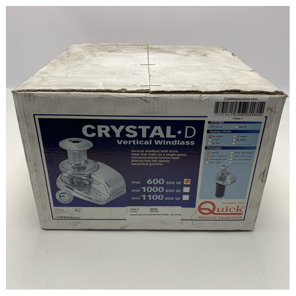 Quick Crystal 600 vertical windlass 500W | 6 mm | 12V  - FSC00600D006A00
