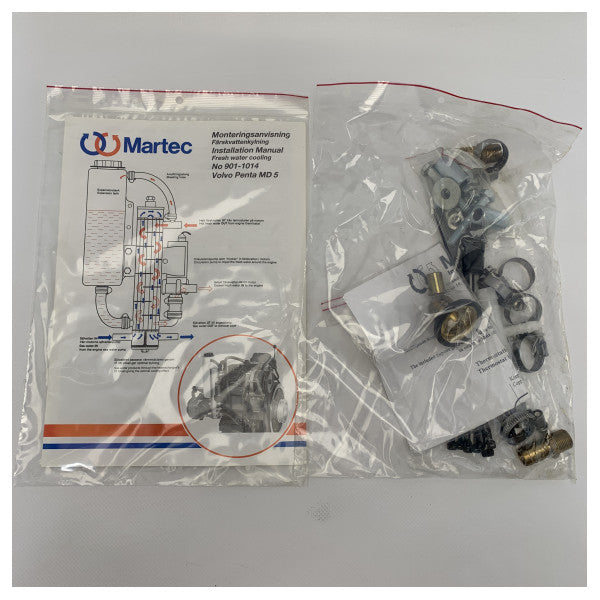 Martec sea water heat exchanger for Volvo Penta MD5 FENIX engine -  901-1005