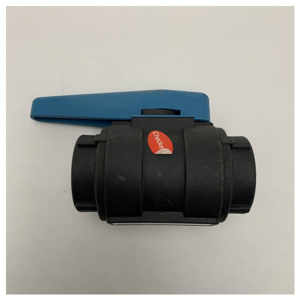 Trudesign 1-1/4-BSP 1 1/4-инчов черен пластмасов сферичен кран