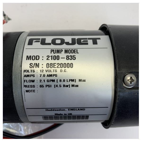 Flojet 12V Self-Priming Liquid Pump 6L/m 45 PSI - 02100835A