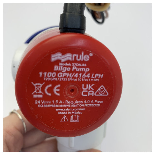 Rule 1100 GPH Bilgepump 24V - Dompelpomp voor Boot en Jacht - 27DA-4-JYNNA