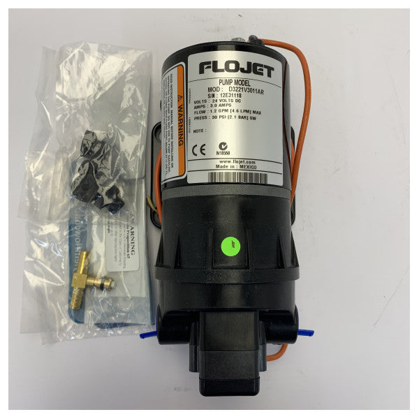 Pompa per acqua dolce a diaframma Flojet Duplex II 24V - 30 PSI 8L/m - D3221V3011AR 