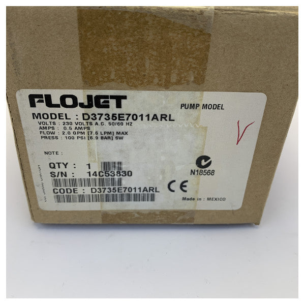 Flojet Duplex II Diaphragm Pump Self-Priming 230V 7.6L/min 100 PSI 