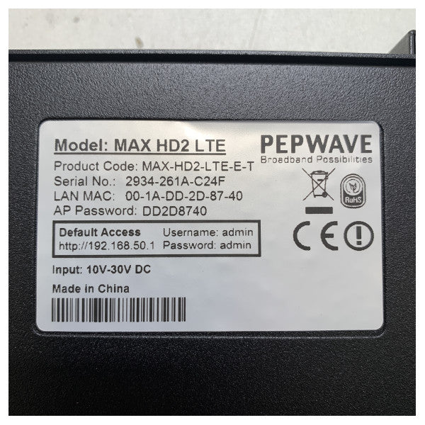 Мобільний маршрутизатор Pepwave Dual 4G LTE - MAX-HD2-LTE-E-T