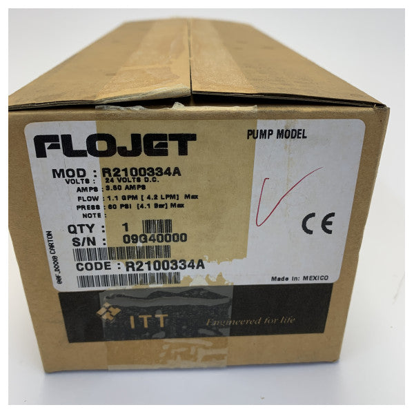 Flojet R2100334A Diaphragm Liquid Pump 4.2L/m 60 PSI 24V 