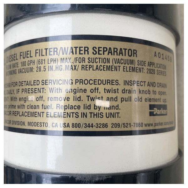 Parker Racor 1000MA yakıt filtresi - su ayırıcı 1002FH