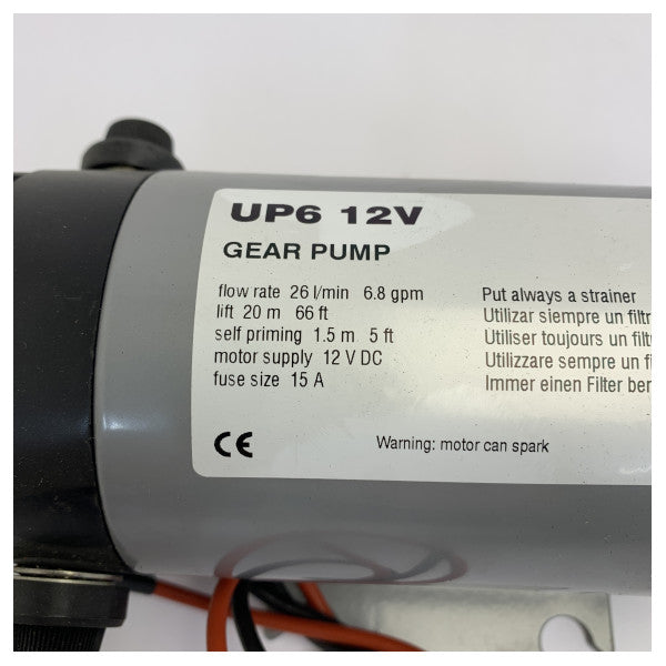 Marco UP6 12V Dizel Dişli Transfer Pompası 26L/dak - 164 060 32 