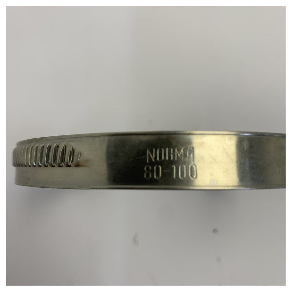 Norma Torro W4 Paslanmaz çelik hortum kelepçesi 80-100mm / 13mm - Deniz Kalitesi 