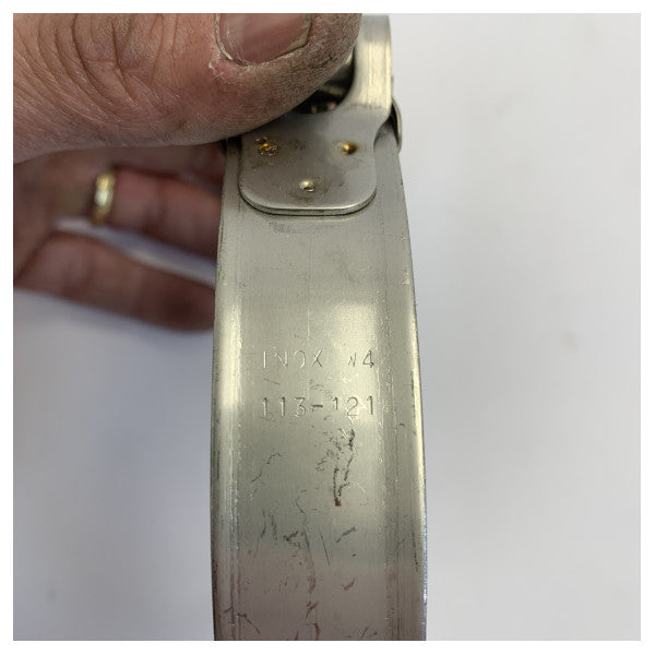 Norma Heavy Duty rostfri slangklämma W4 113-121 mm - Inox bultklämma för maritim användning 