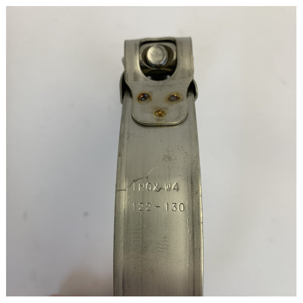 Jabsco Marine ruostumattomasta teräksestä valmistettu W4 Heavy Duty -letkunkiristin 122–130 mm - 10 kappaleen sarja 