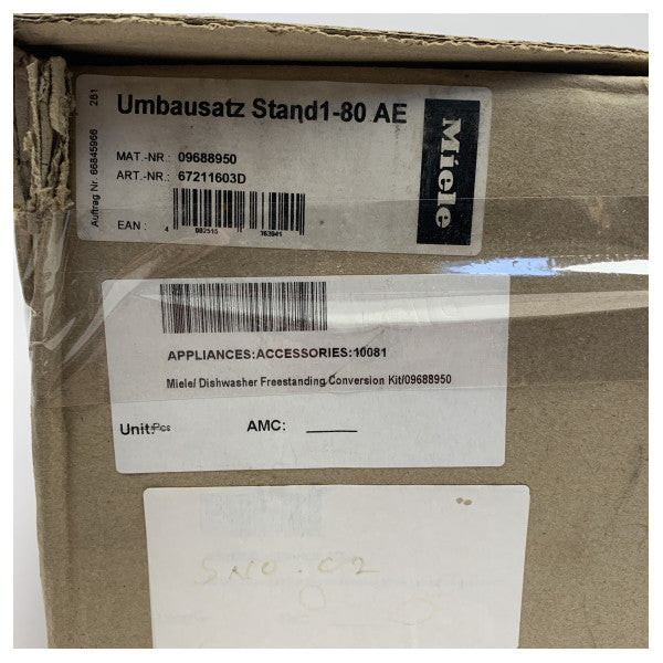 Kit de conversión marina de Miele Acero inoxidable Para convertir un electrodoméstico empotrado en un electrodoméstico independiente.