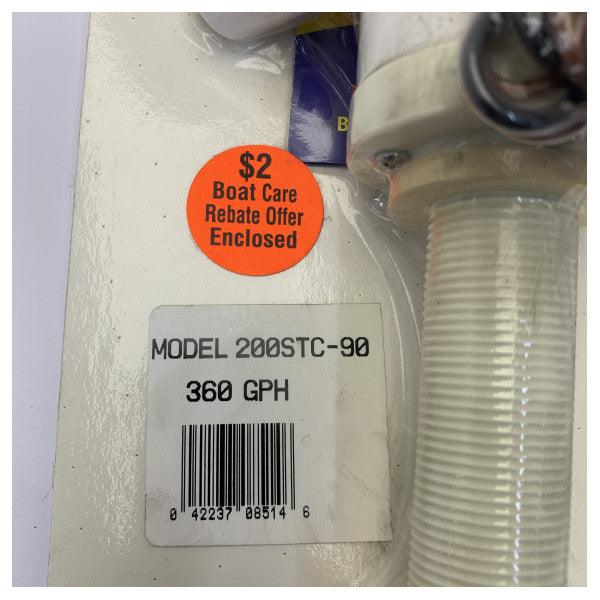Rule 360 ??GPH Submersible Pump 12V - 90 Degree Outlet - Marine Bilge Pump