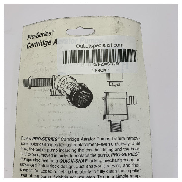 Rule 360 ??GPH Submersible Pump 12V - 90 Degree Outlet - Marine Bilge Pump
