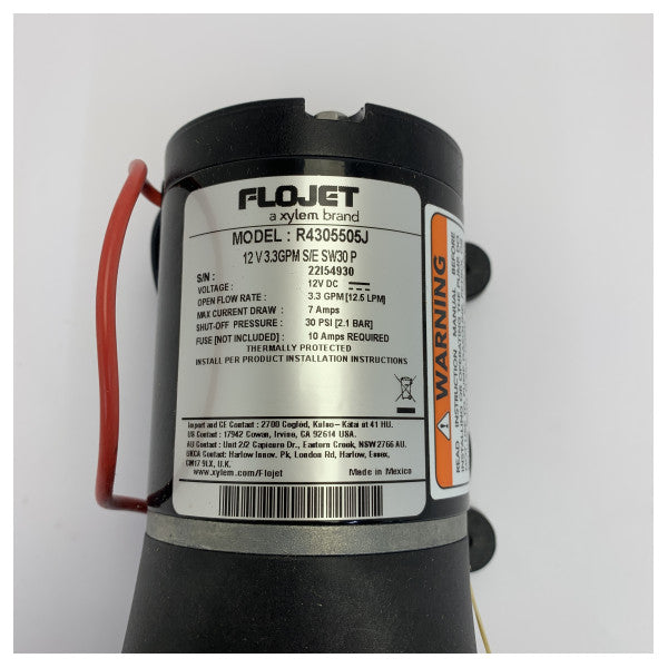 Flojet R4305505J drikkevandspumpe - 12V marint vandpumpe til båd og yacht 