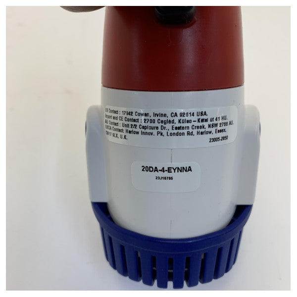 Bomba sumergible Rule 800 GPH /3028LPM 24V - Bomba de sentina marina 