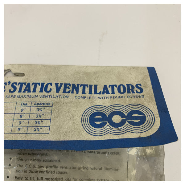 Grelha de ventilação de fecho ECS Ventair 4481 - Capota de ventilação para uso marítimo e RV 