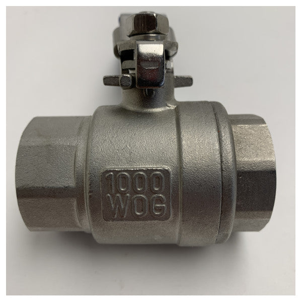 Válvula de bola de aço inoxidável de 1 polegada 1000 WOG 