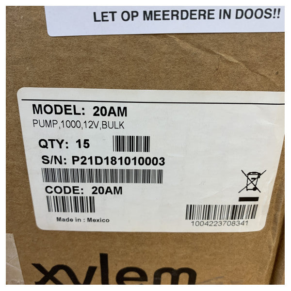 Regel 1000 GPH Bilgepumpe 12V - 20AM 