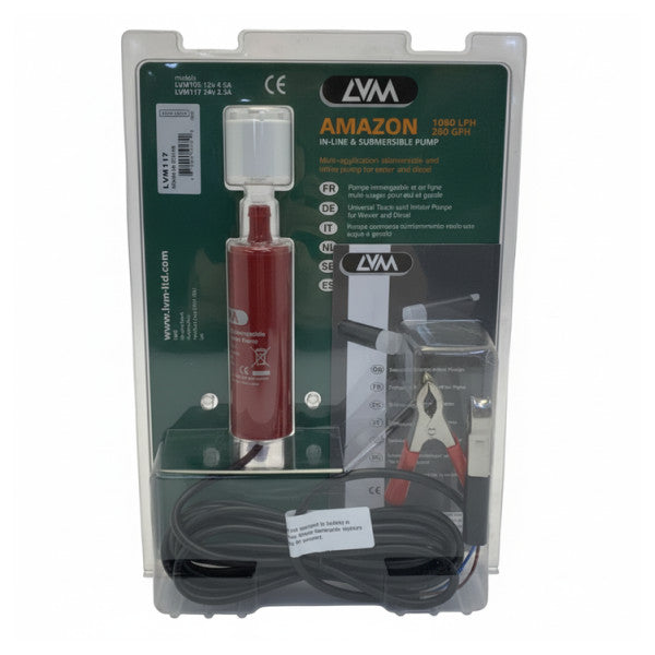 LVM Amazon 117 Marine Bilge og Inline-Pumpe 24V - Brændstof og væske 