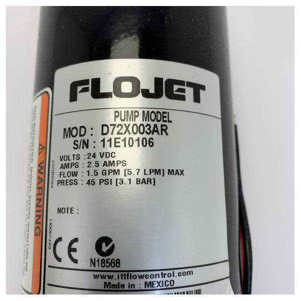 Pompa per acqua marittima Flojet 24V CAT 266-4529 NSW BP45 Pompa a diaframma 
