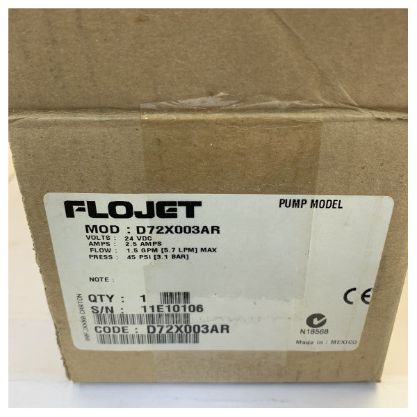 Pompa per acqua marittima Flojet 24V CAT 266-4529 NSW BP45 Pompa a diaframma 