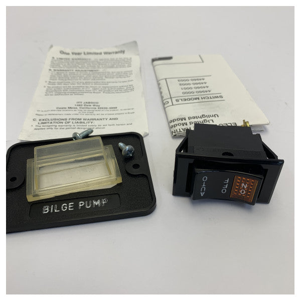 Jabsco 44960-0000 照明付き 3ウェイスイッチ 12V - マリンビルジポンプロッカースイッチ 