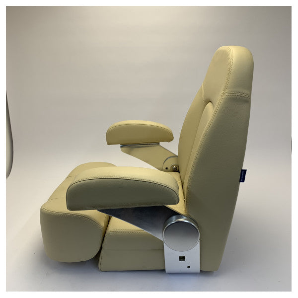 Vetus SEAMAN kormilarsko sjedalo s preklopnim naslonom, svijetlo slonovača Skai - CHSEAMC 
