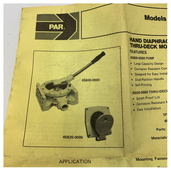 Jabsco 45820-0000 Marinepumpe installationssæt - PAR servicesæt 
