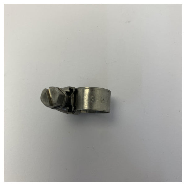 Rostfri stål W4 slangklämma 8-12 mm - 9 mm bred - korrosionsbeständig 