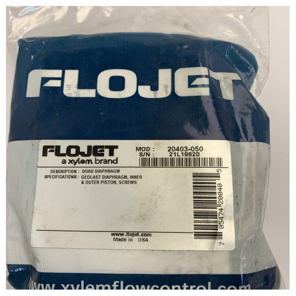 Kit de Membranas Flojet 20403-050 Quad GEO - Conjunto de 4 Membranas para Bombas Marítimas 