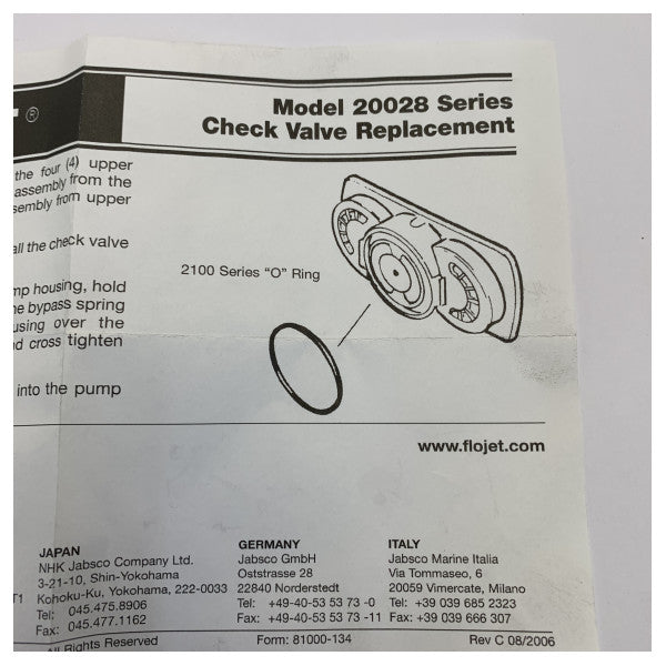 Flojet 20028-035 Valve Chamber Kit Viton - Pump Diaphragm Set
