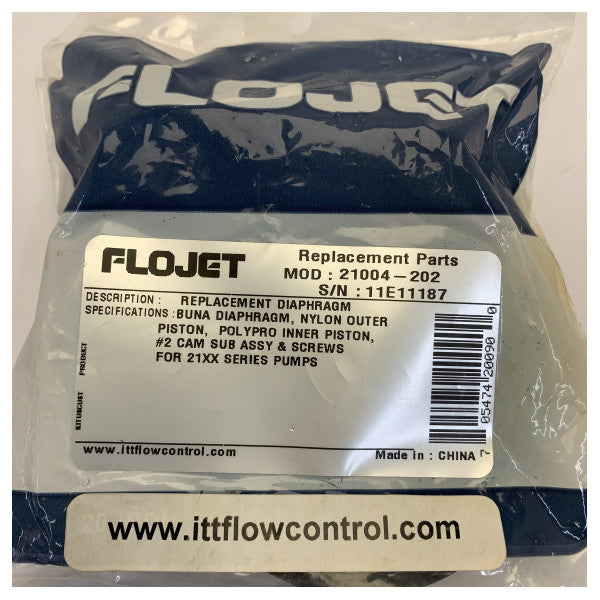 Flojet 21004-202 membransæt Buna BUN / 2C PP - reservedele til marinpumpe 