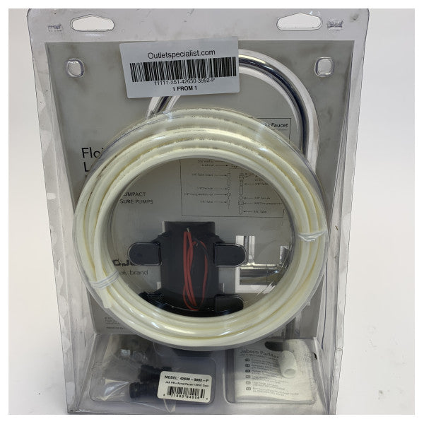 Flojet PAR-Max 1 Plus - 42630-3992 - Kit pompa acqua a pressione marina 12V con rubinetto 