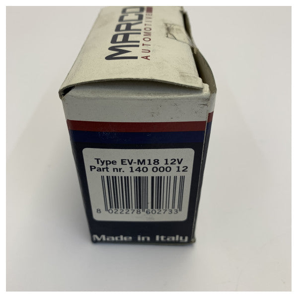 Kit de vanne solénoïde marine Marco 12V 1/4 pouce 8 mm certifié R.I.NA. - 11111-X51-140 