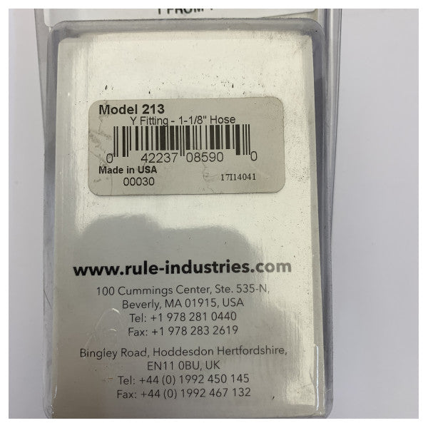 Rule Y-ventilslangetilslutning 1-1/8 tomme (29 mm) marinelænsepumpefitting - 0558000213 